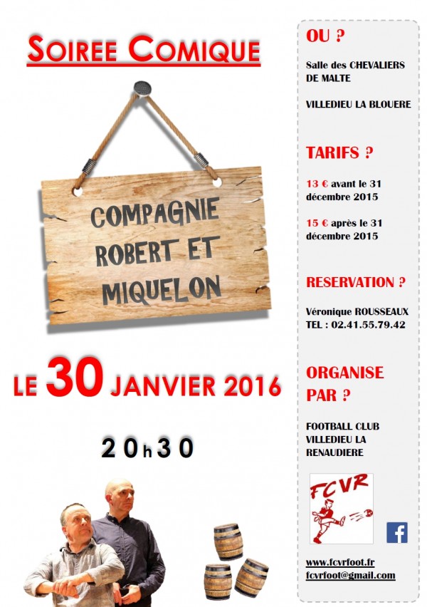 Affiche soirée comique